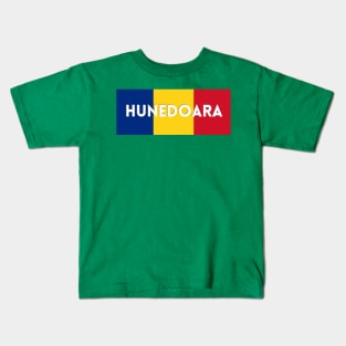 Hunedoara City in Romanian Flag Kids T-Shirt